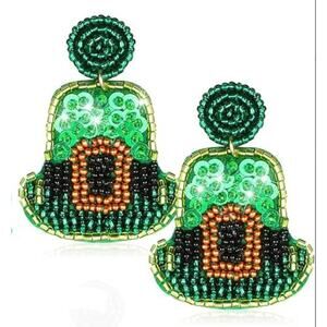 St Patrick’s Day Seed Bead Earrings